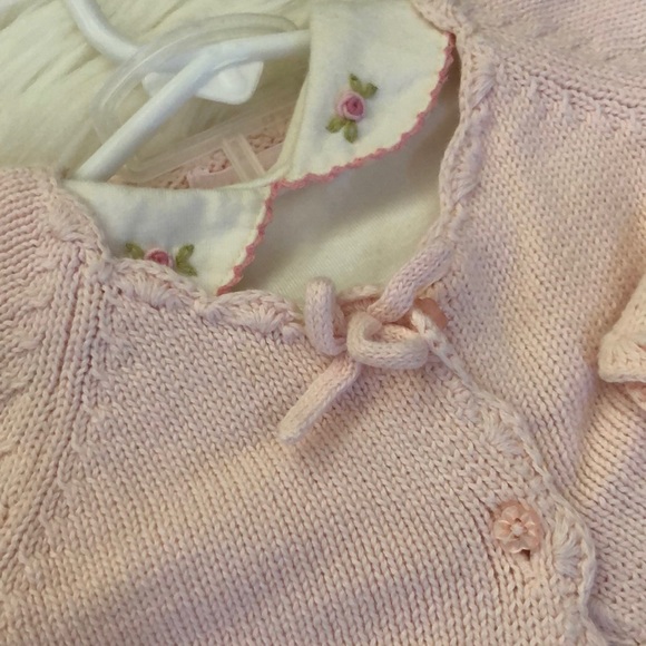 6-9mo pink crochet outfit with hat. - Picture 2 of 8